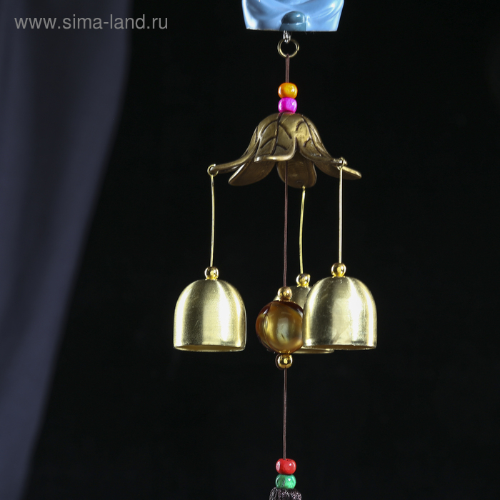 Музыка ветра металл Музыка ветра металл "Маленький будда" 3 колокольчика МИКС 40 см
