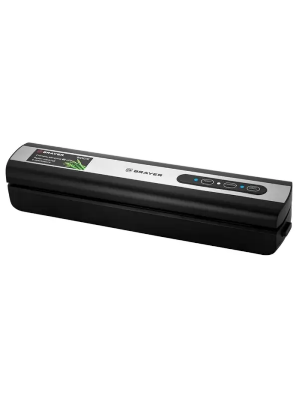 Вакууматор BRAYER 5072BR, 120 Вт, 3 л/мин, 0.65 бар, ширина пакета 29 см, чёрный Вакууматор BRAYER 5072BR, 120 Вт, 3 л/мин, 0.65 бар, ширина пакета 29 см, чёрный