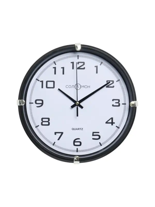 Часы настенные &laquo;Модерн&raquo;, плавный ход, d=24.5 см, чёрные