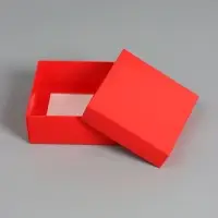 Коробка складная, крышка-дно, красная, 12 х 12 х 5 см