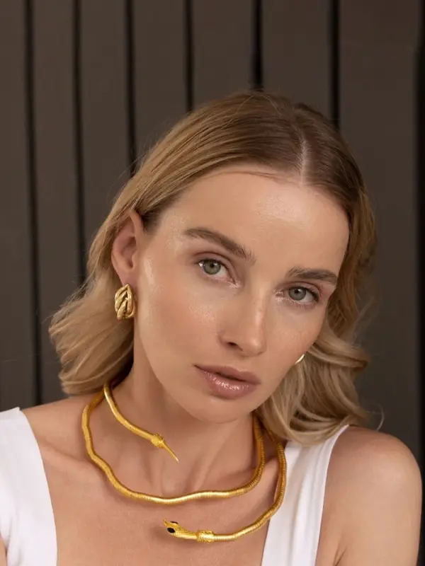 Колье-трансформер &laquo;Змея&raquo;, цвет чернёное золото, 90 см