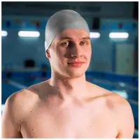 Шапочка для плавания взрослая ONLYTOP, силиконовая, обхват 54-60 см, МИКС