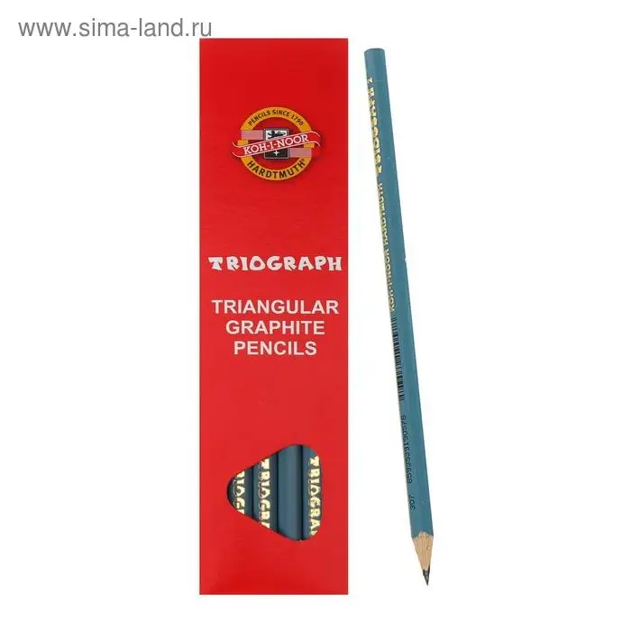 Карандаш чернографитный 2.2 мм Koh-I-Noor "Triograph 2" 1802 HB, серый корпус, трёхгранный, L=175 мм Карандаш чернографитный 2.2 мм Koh-I-Noor "Triograph 2" 1802 HB, серый корпус, трёхгранный, L=175 мм