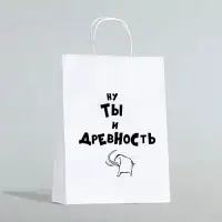 Пакет подарочный «Ну ты и древность», 24×10×32 см 1 шт.