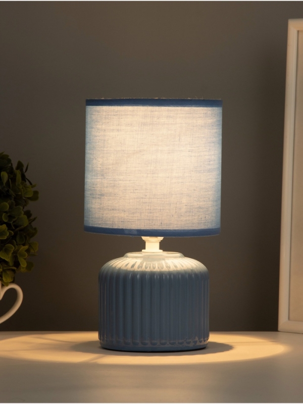 Лампа настольная Лампа настольная "Муза" 40Вт Е14 синий 13х13х23см