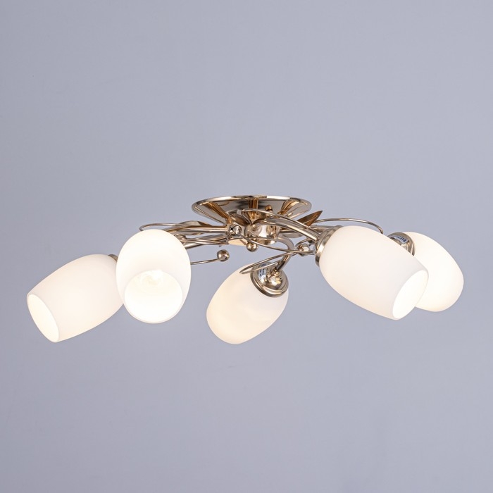 Люстра потолочная Кера 5х60Вт Е14 Золото 56x56x18 см Люстра потолочная Кера 5х60Вт Е14 Золото 56x56x18 см