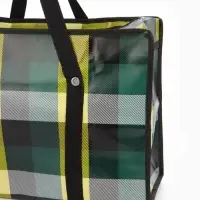 Сумка хозяйственная на молнии, 35 л, 50&times;20&times;35 см, чёрная/жёлтая