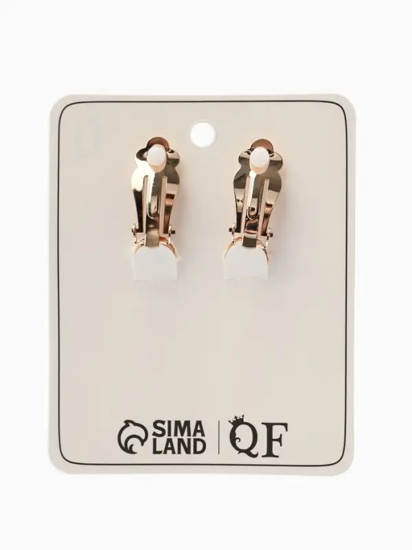 Серьги клипсы для ушей QF &laquo;Овал&raquo;, цвет золото, разноцветные