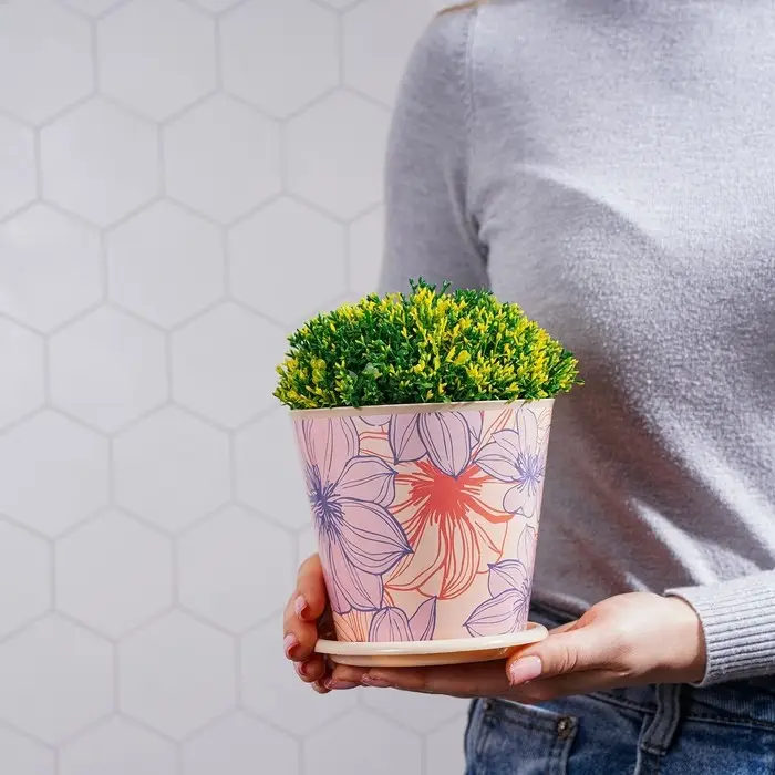 Горшок для цветов Доляна «Жарден», 800 мл, цвет бежевый