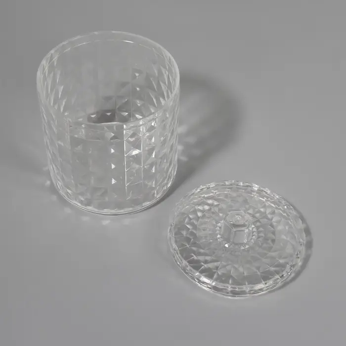Органайзер для хранения, 1 секция, с крышкой, d=10&times;12.5 см, прозрачный