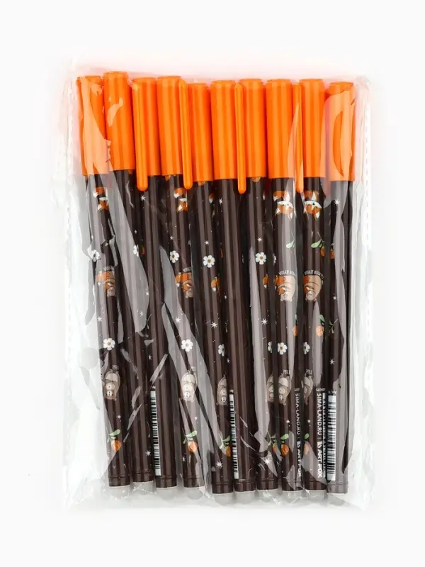 Ручка пиши-стирай с колпачком «Медвежонок и лисёнок», синяя паста, гелевая 0.5 мм