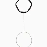 Бодичейн на бедро со стразами, белая в серебре