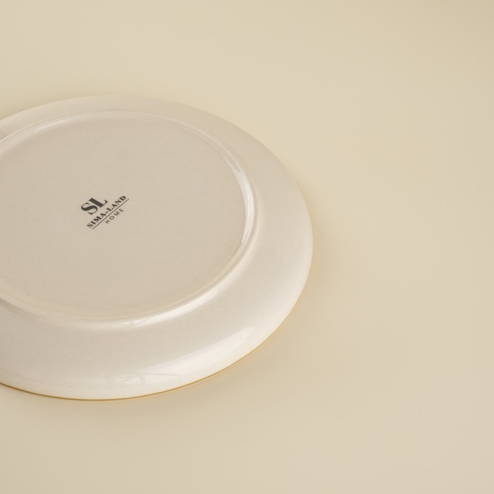 Набор тарелок фарфоровых SL Home «Леггеро», d=18 см, цвет бежевый Набор тарелок фарфоровых SL Home «Леггеро», d=18 см, цвет бежевый