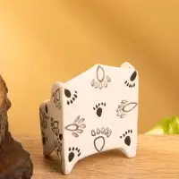 Сувенир «Кресло с следами», 5×3×6.5 см, дерево, чёрно-белый