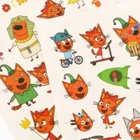 Переводные татуировки детские, 2 листа, &laquo;Три кота&raquo;