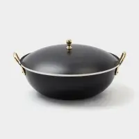 Блюдо глубокое с крышкой &laquo;Чёрный жемчуг&raquo;, 26.5&times;24.5&times;14 см, нержавеющая сталь, чёрное