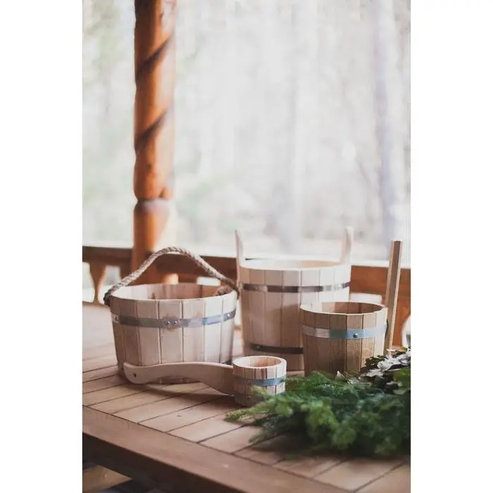 Ковш - черпак для бани и сауны, 1.5 л, липа, нержавеющий обруч, 48 см, 855 г, &laquo;Добропаровъ&raquo;