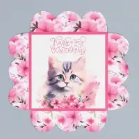 Коробка для печенья, кондитерская упаковка с PVC крышкой, «Котёнок», 10.5 х 10.5 х 3 см