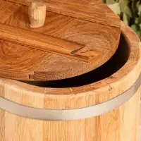 Бочка для засолки, 10 л, дубовая, с гнётом, &laquo;Добропаровъ&raquo;