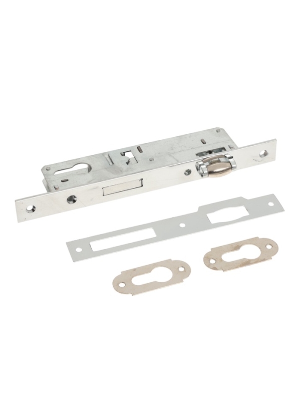 Замок врезной LOCKLAND, узкопрофильный, без ручек, Backset 30 мм, под ц/м, роликовая защелка