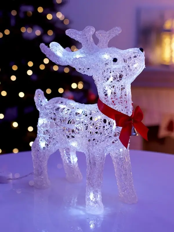 Светильник фигура светодиодная «Олень», 40 см, 50 LED, 220V, БЕЛЫЙ Светильник фигура светодиодная «Олень», 40 см, 50 LED, 220V, БЕЛЫЙ