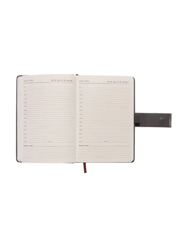 Ежедневник недатированный формат А5, с хлястиком, 112л, линия, пвх, Серый Ежедневник недатированный формат А5, с хлястиком, 112л, линия, пвх, Серый