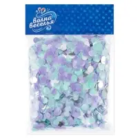 Конфетти «Круг», фольга и тишью, металлик, 1 см, 50 г, МИКС