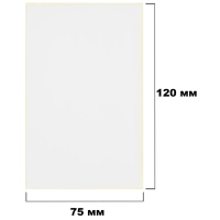 Термотрансферные этикетки ПГЛ 75х120 (3 шт.)+риббон WAX 80x100 в комплекте