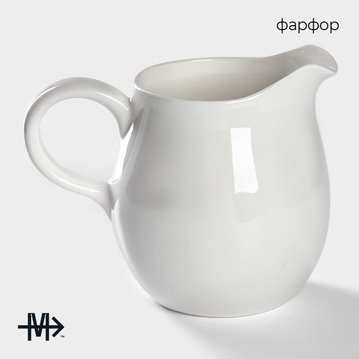 Молочник Magistro «Бланш», 120 мл, фарфор, цвет белый Молочник Magistro «Бланш», 120 мл, фарфор, цвет белый
