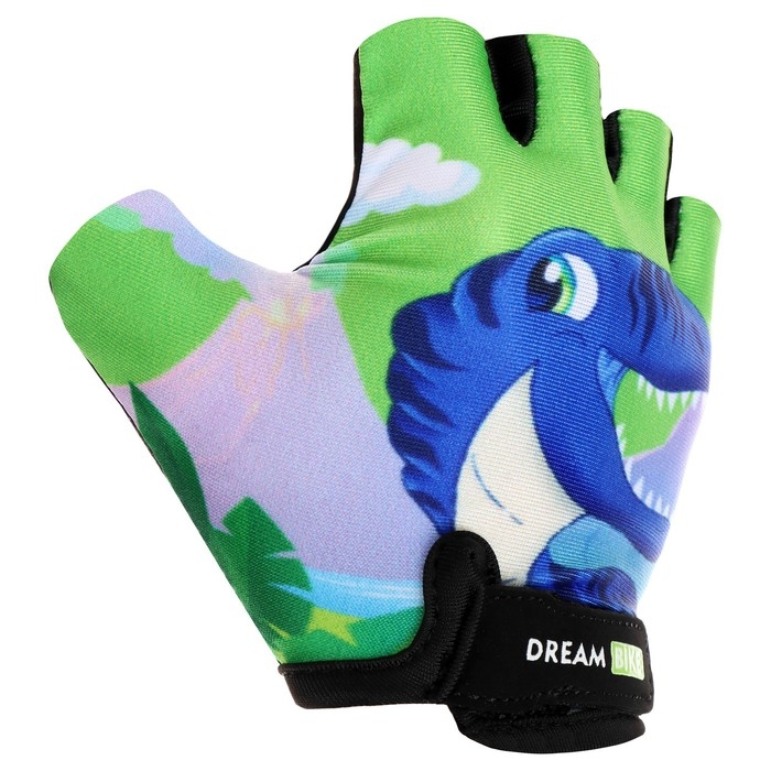 Перчатки велосипедные Dream Bike «Динозавр», детские, р. M Перчатки велосипедные Dream Bike «Динозавр», детские, р. M