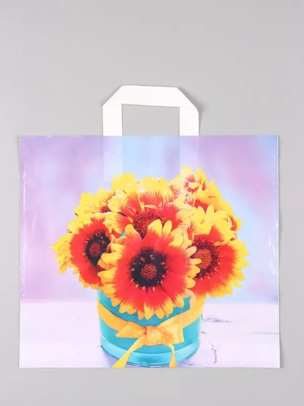 Пакет "Марлен", полиэтиленовый с петлевой ручкой, 38 х 34 + 3 см, 70 мкм