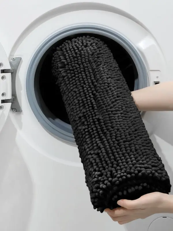 Коврик для дома LaDо́m, букли, плотность 1400 г, 50&times;80 см, велюровый, графитовый