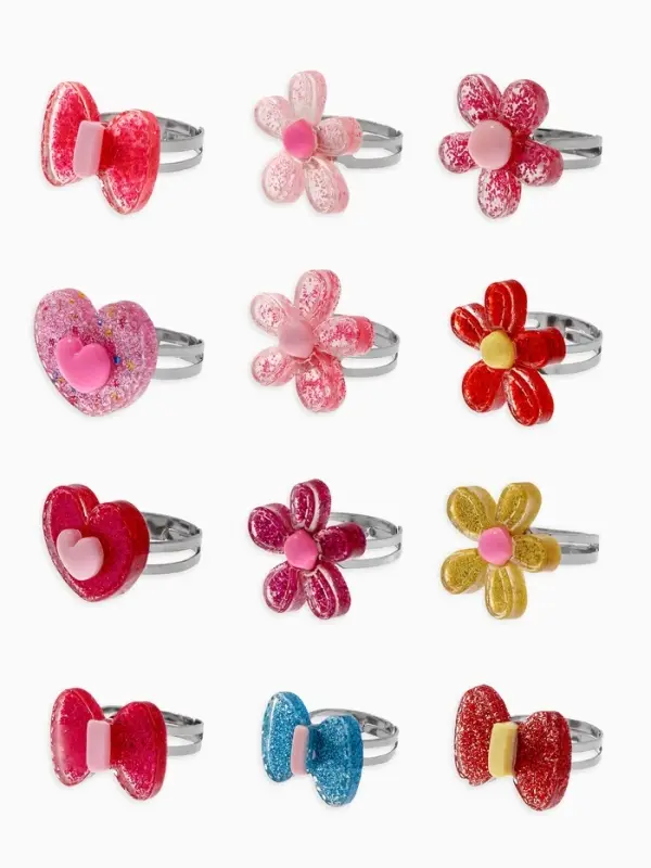 Кольцо &laquo;Выбражулька. Блеск&raquo;, форма МИКС, фасовка 100 шт. безразмерное