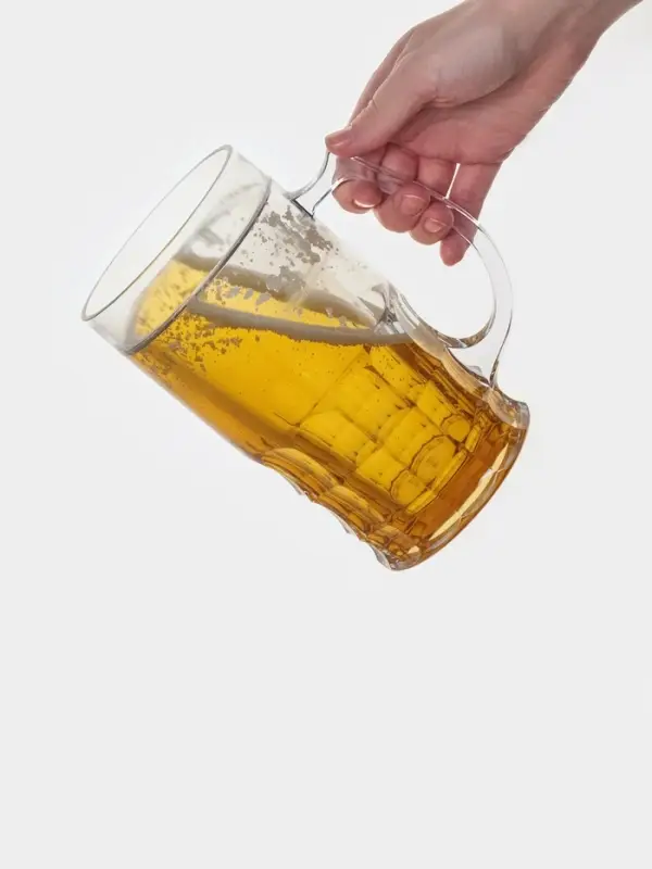 Кружка для пива охлаждающая, 600 мл, пластик, прозрачная