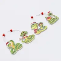 Елочные игрушки &laquo;Змея&raquo;, в деревянной подарочной упаковке, 12 шт.