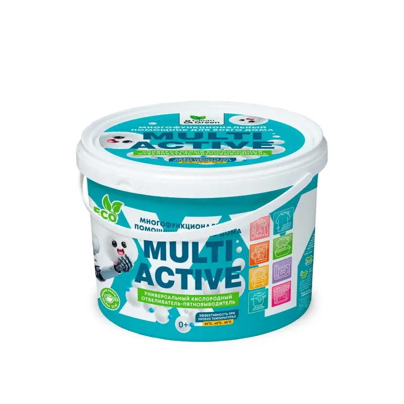 Многофункц. кислород. пятновыводитель-отбеливатель "МультиГриник" (порошок) 1 кг. Clean&Green CG8329