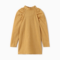 Платье детское MINAKU: Cotton collection цвет горчица, рост 146