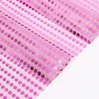 Ткань для рукоделия, сетка с пайетками, цвет розовый, лоскут 47.5&times;50 см