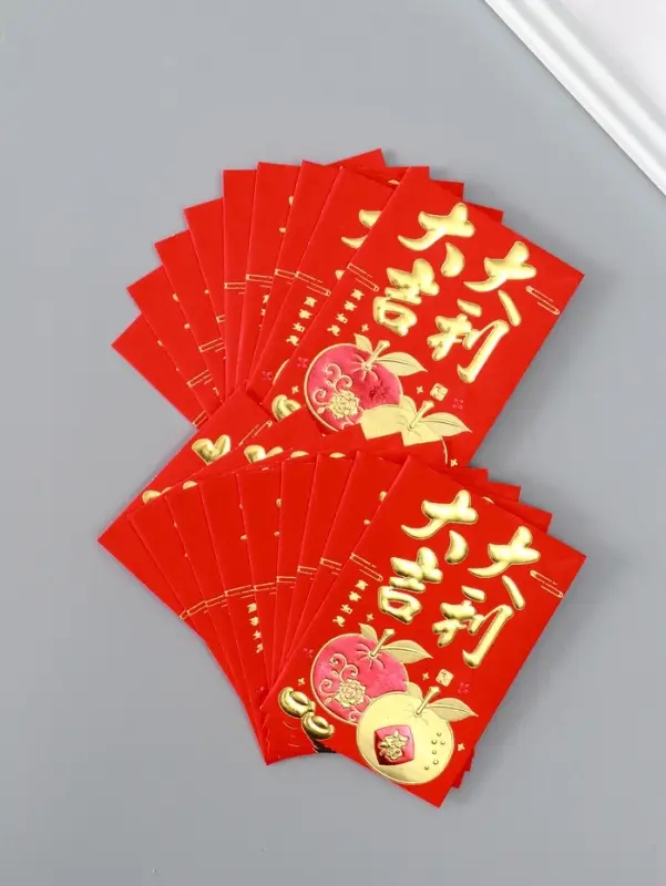 Конверт денежный бумага Конверт денежный бумага "Пожелания благосостояния" набор 18 шт тиснение 8,2х11,5 см