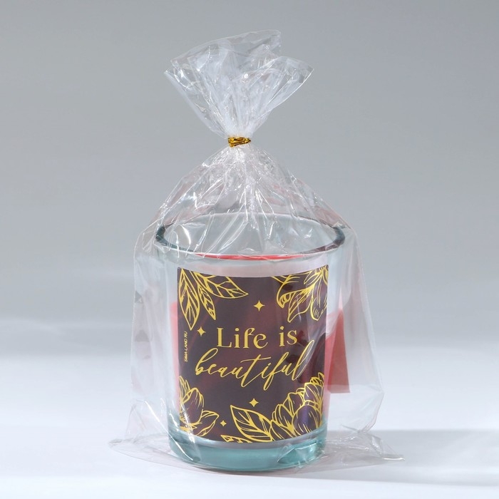 Свеча в стакане «Мечтай», корица, высота 6 см Свеча в стакане «Мечтай», корица, высота 6 см