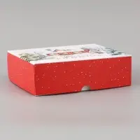 Упаковка для кондитерских изделий новогодняя &laquo;Уюта и тепла в Новом году. Заснеженный домик&raquo;, 20&times;17&times;6 см
