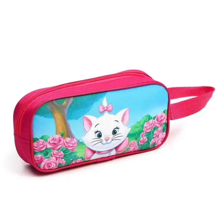 Косметичка детская для девочки 22&times;11&times;1.5 см, Коты аристократы