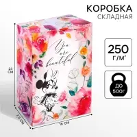 Подарочная коробка, складная «For you»,16х23х7.5 см, Минни Маус