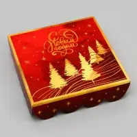 Коробка для печенья,«С Новым годом!», 12×12×3 см, Новый год