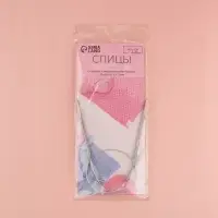 Спицы круговые, для вязания, с металлическим тросом, d=3 мм, 10/40 см