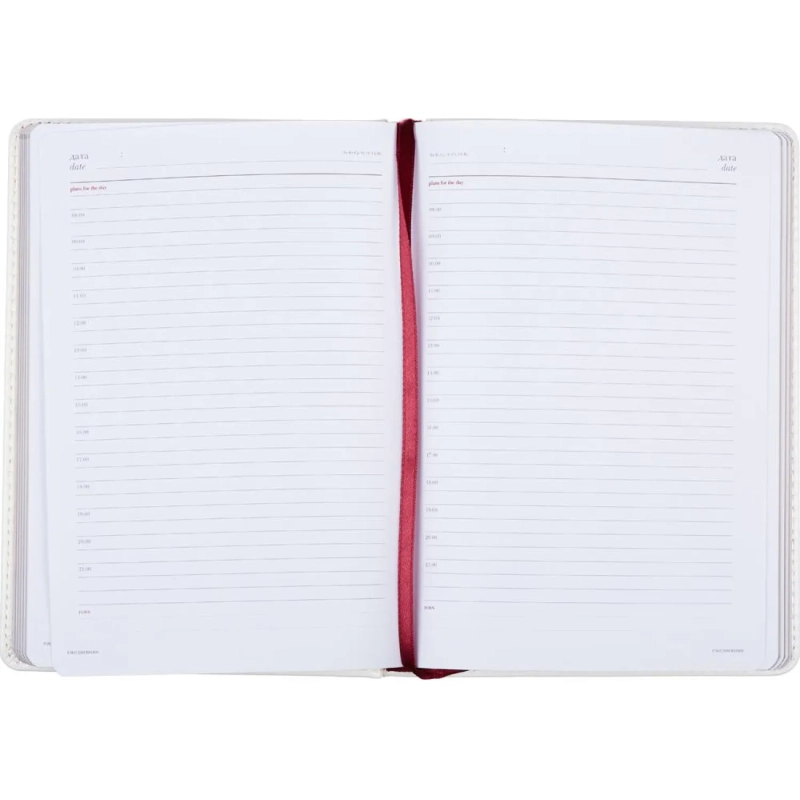 Ежедневник недатированный белый,А5,145х205мм,136л, Sidney NEBRASKA 3-128/06