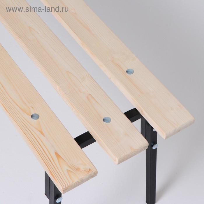 Лавочка для сада и дачи Лавочка для сада и дачи "Хит" деревянная на металлическом каркасе, 118 х 33 х 45 см, уличная