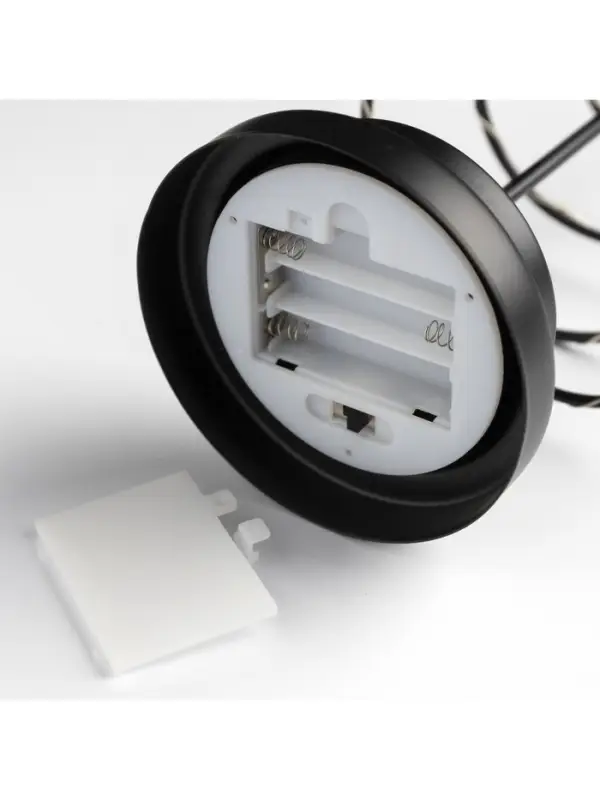 Светодиодная фигура &laquo;Ёлка чёрная&raquo; 12&times;25&times;12 см, металл, от батареек АААх3, свечение тёплое белое