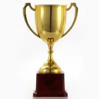 Кубок под нанесение, наградная фигура, золото, подставка пластик, 19.5 см