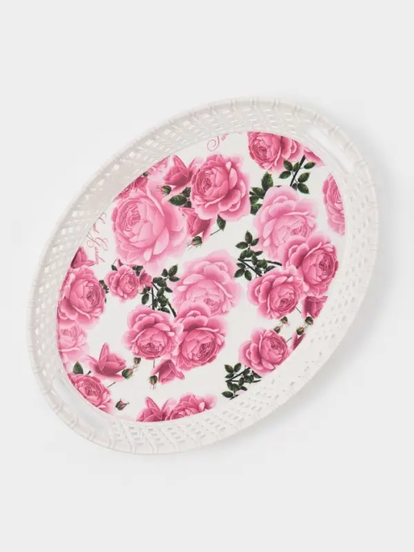 Поднос овальный Доляна &laquo;Пастораль&raquo;, 39&times;29&times;3.5 см, цвет МИКС